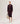 Long dress in fine merino wool - Aubergine