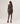 Midi length knitted dress - Havana Brown