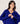 Oversized V-ringad kashmirtröja - Ultramarine Blue