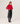 Pull col rond en cachemire - Rouge