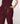 Leather link belt - Bordeaux Red