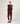 Leather link belt - Bordeaux Red