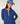 Pull col tunisien en laine mérinos - Bleu Saphir