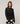 Long-sleeved draped t-shirt - Black