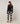 Long-sleeved draped t-shirt - Black