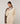 Gilet court manches bouffantes en laine - Beige Chiné