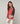 Tricolor cardigan i merinoull - Orange Corail