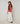 Tricolor cardigan i merinoull - Orange Corail