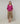 Pull col V oversize en laine - Fuchsia
