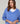 Pull col V oversize en laine - Bleu Horizon