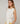 Silk round neck twin set - Ecru White