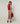 Silk round neck twin set - Framboise