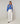 Silk round neck twin set - Cobalt Blue