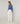 Silk round neck twin set - Cobalt Blue